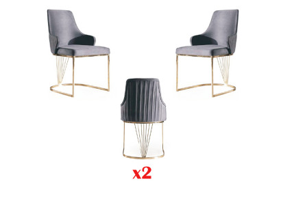 Stoel 2x Eetkamer Nieuwe Stoelen Gestoffeerde Stoel Metalen Loungedesign Meubels