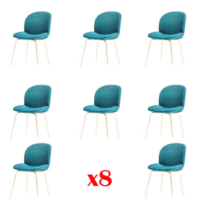 Ontwerpstoelen set 8x stoelen textiel gestoffeerde stoelen stof eetkamer nieuw