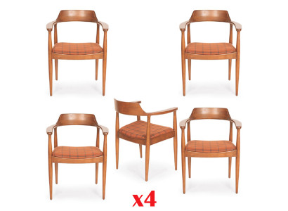 Eetkamerset Stoelset 4x Stoelen Zitkussen Massief Hout
