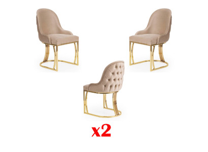 Chesterfield stoelenset groep 2x fauteuils stoelenset zitkussen -> Chesterfield zetelset groep 2x fauteuils zitkussen