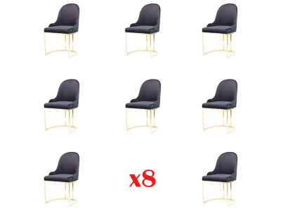 Garnituur fauteuil Nieuw 8x stoelen Stoel Bekleding Ontwerp Veranda Keuken Zit Eetkamer