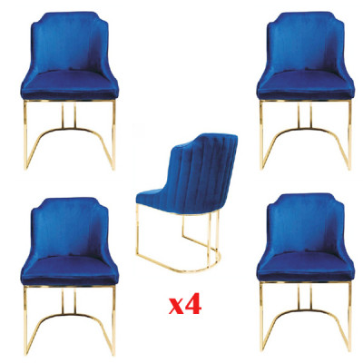 Eetkamerstoel kamer set zithoek 4x stoelen modern gestoffeerd ontwerp nieuw