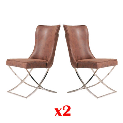 Eetkamerstoelset, fauteuil, gastronomisch design, 2 stoelen, groep bekleding.