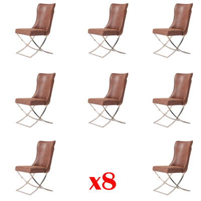 Kussenstoelset Groep Stoel Stoel 8 Stoelen Eetkamer Club