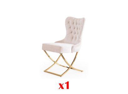 Eetkamerstoel 1-zitter fauteuil Roestvrij staal Luxe Modern Meubelontwerp