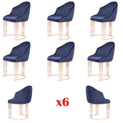 Stoelen Set Groep Stoelen Garnituur 6x Groep Fauteuils Stoel Bekleding Hotel Textiel
