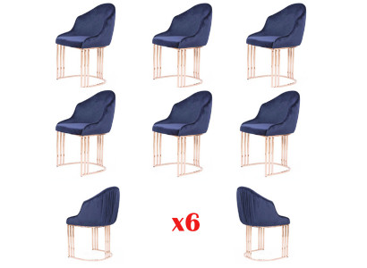 Stoelen Set Groep Stoelen Garnituur 6x Groep Fauteuils Stoel Bekleding Hotel Textiel