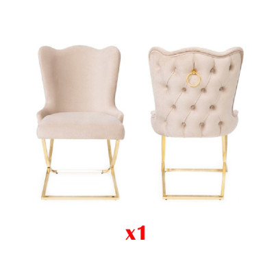Lounge Club zonder armleuningen Luxe Moderne Stoel 1x Eetkamer Fauteuil