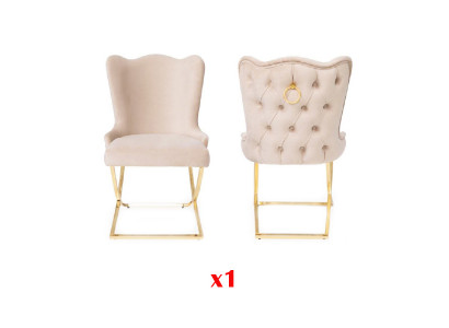 Lounge Club zonder armleuningen Luxe Moderne Stoel 1x Eetkamer Fauteuil