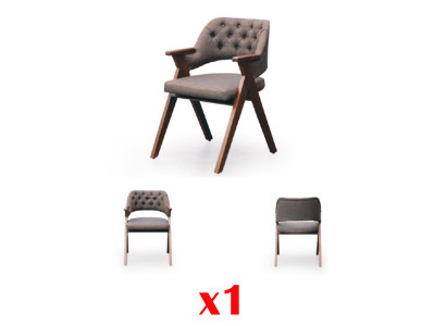 Chesterfield eetkamerstoel ontworpen in Italië, echt houten meubelen stoelen.