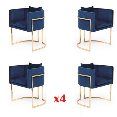 Stoel 4x Beklede Stoel TV Lounge Club Setel Fauteuil Eten