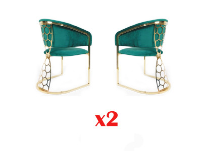 Opvul fauteuil Stoel Eetkamer Restaurant Club Groep 2x Lounge Fauteuil