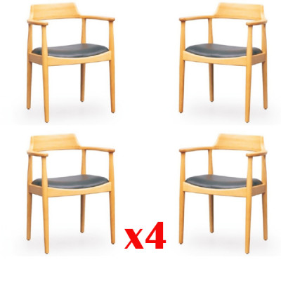 Eetkamerstoelen Hout Ontwerp Fauteuil Bekleding Set 4x Stoelen Stoel Textiel Groepen.