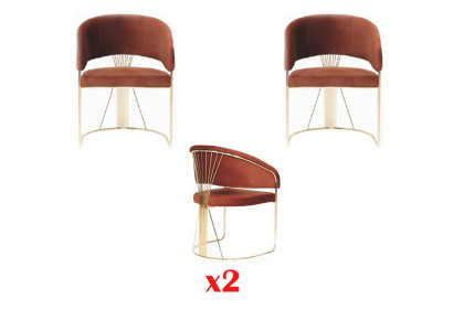 Garnituur Keuken Woonkamer Eetkamer Set Designer Stoel Set 2x Stoelen