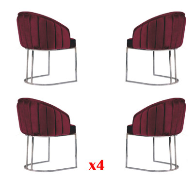 Eetkamer 4 x stoel ontwerp gestoffeerde zit stoelen set fauteuil lounge