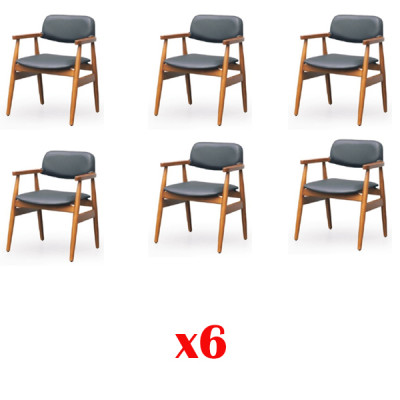 Garnituren 6 Sets Lehn Stuhl Set Garnitur Stühle Gruppe Sitz Holz Sets Armleuningstoel Set Stoelenset Stoelengroep Zitmeubel Hout