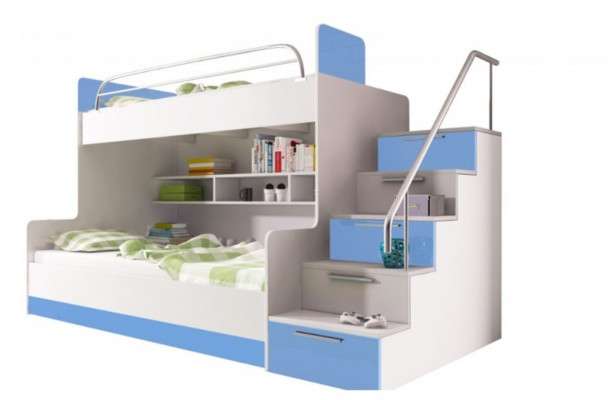 Jongens etagebed kinderkamer bedden stapelbed hoogglans meubels