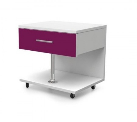 Bed + bedside table children's room furniture bed crib bedside table 2-piece purple new