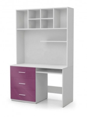 Schrijftafel hoogglans paarse tafel kantoor kinderkamer tienerkamer tafels nieuw