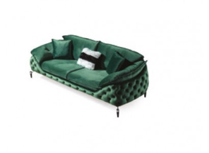 Groene Chesterfield bank Stoffen bank Meubels Luxe Inrichting Banken Sofa's