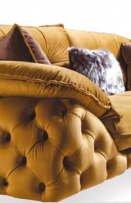 Groene Chesterfield bank Stoffen bank Meubels Luxe Inrichting Banken Sofa's