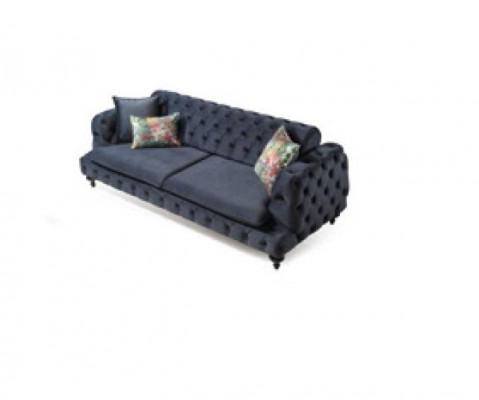 Sofasetbank Bank 3+3+1 Chesterfield fauteuil meubel bekledingsset veelkleurig