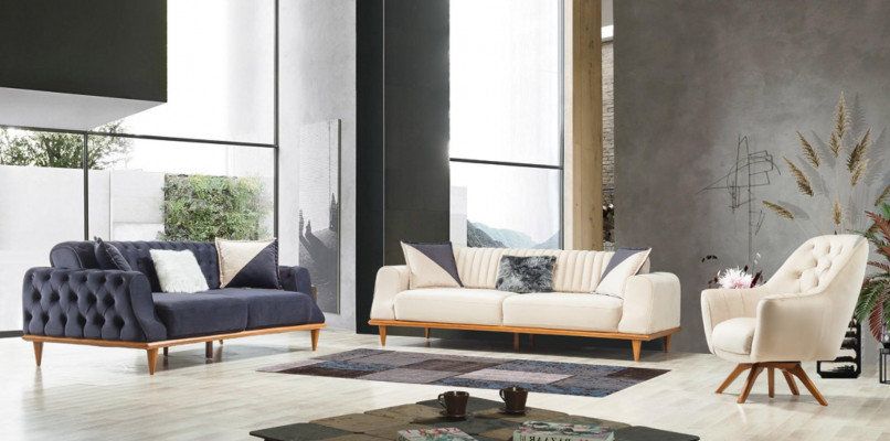 Fauteuil Beige 1-zits Woonkamer Klassiek Design Chesterfield
