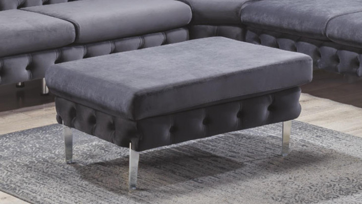 Poef Blauw Woonkamer Chesterfield Elegante Meubels Italiaanse Stijl