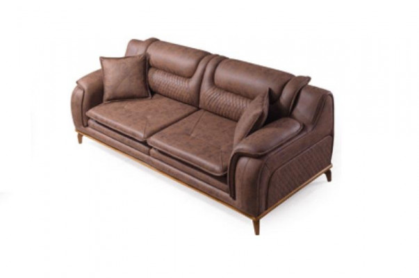 Design Bank Bank Sofa Set 331-zits Set Zitmeubel Leren Bankstellen
