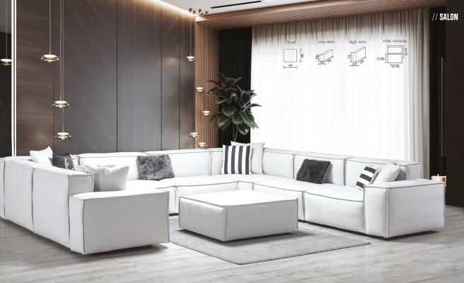 Poef Wit Woonkamer Elegant Meubel Luxe Design Italiaanse Stijl