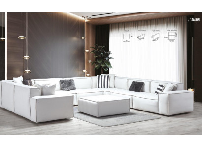 Hoekbank U-vorm Wit Woonlandschap Bank Bekleding Hoekbankbank Bank