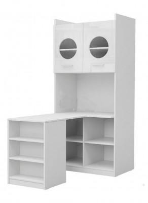 Moderne houten hoekbureau voor jeugd kinderkamer - wit meubelontwerp