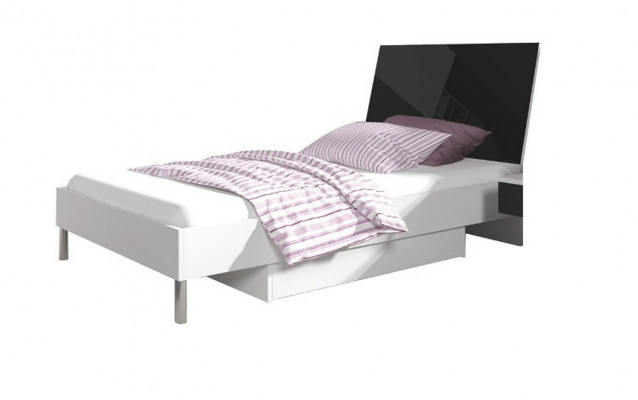 Kinderkamer bed eenpersoons jeugdkamer zwart hout slaapkamers bedden nieuw