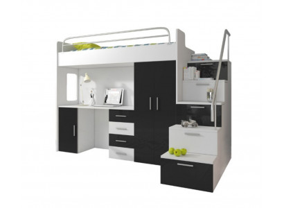 Stapelbed Zwart Tafel Kast Multifunctioneel Stapelbed Kinderkamer