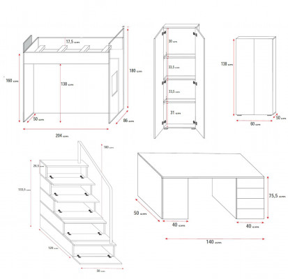 Stapelbed Roze Tafel Kast Multifunctioneel Stapelbed Kinderkamer