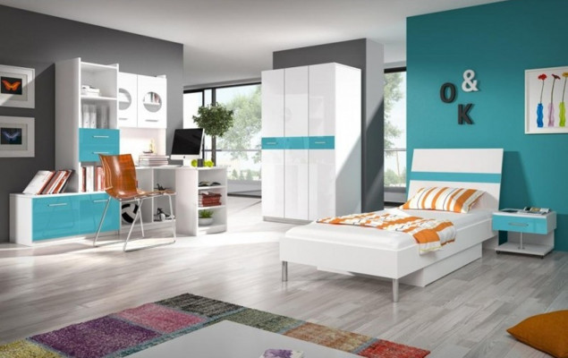 Kast voor de tienerkamer Plank Boekenkast Meubels Turquoise Plank Boekenplank 1-delig