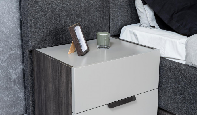 Luxe nachtkastje oud wit 2x nachtkastjes set houten console 61x45x52cm