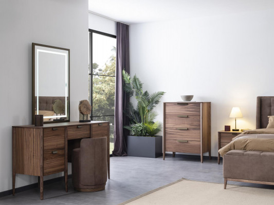 Toilettafelset Console Spiegel materiaal hout Slaapkamermeubels Ontwerphocker