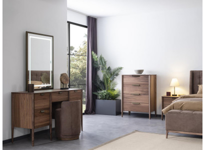 Toilettafelset Console Spiegel materiaal hout Slaapkamermeubels Ontwerphocker