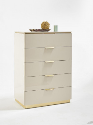 Commodes Beige Hout Luxe Hoge kast Consoles Kasten Meubels Dressoir Kast