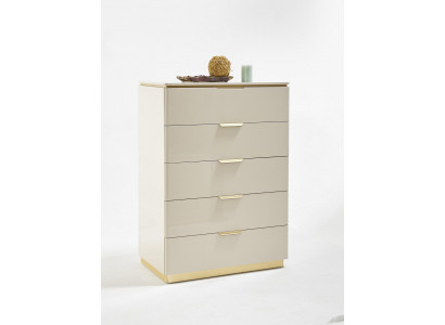 Commodes Beige Hout Luxe Hoge kast Consoles Kasten Meubels Dressoir Kast
