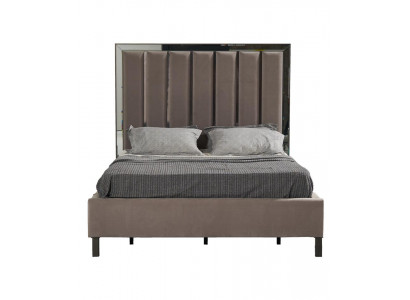 Bedontwerp Bedbekleding Slaapkamer Hoteldesign Tweepersoonsbed Metaal Taupe Nieuw