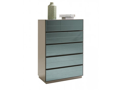 Spiegel Voorkant Commode Kasten Grijze hoge kast Spiegel Sideboard Luxe ontwerp