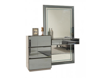 Toilettafel met spiegelconsoletafel houten moderne slaapkamer