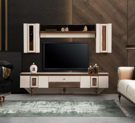 Een luxe tv-nachtkastje voor in uw woonkamer in moderne stijl