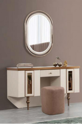 Kaptafel ladekast console ladekasten hout modern slaapkamer beige
