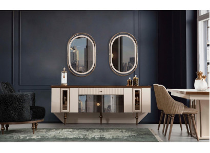 Dressoir Woonkamer Eetkamer Hout Metaal Laden Beige