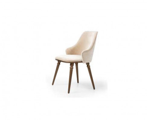 Luxe stoel Moderne stoelen Fauteuil Bekleding Metaal Hout Textiel Nieuw Beige