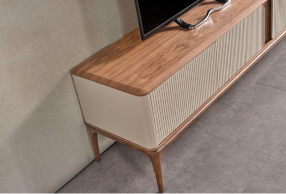 Sideboard tv Lowboard Kast Salontafel Woonkamer Modern Beige Hout