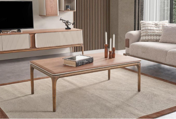 Ontwerper salontafel tafel moderne salontafel hout woonkamer Beige